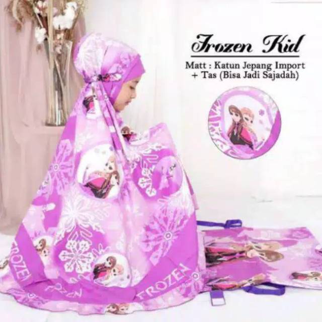 Mukena anak frozen sajadah besar premium-1