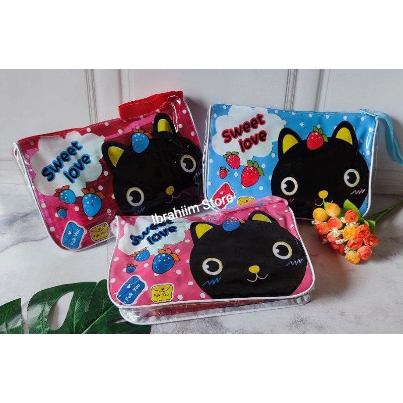 POUCH MIKA TALI SAMPING TEBAL / POUCH KOSMETIK UNIK DAN LUCU