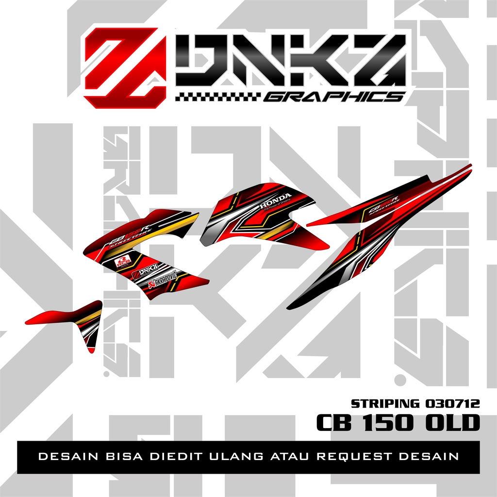 Stiker CB 150R Old Decal Striping CB 150R Old Premium Racing 030712