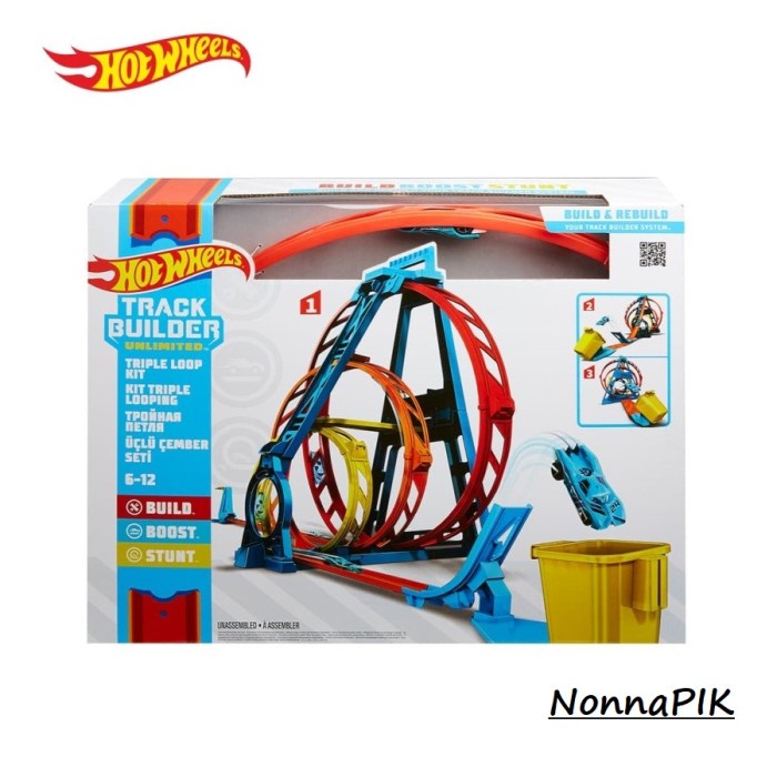 Hotwheels Track Builder Unlimited Triple Loop Kit