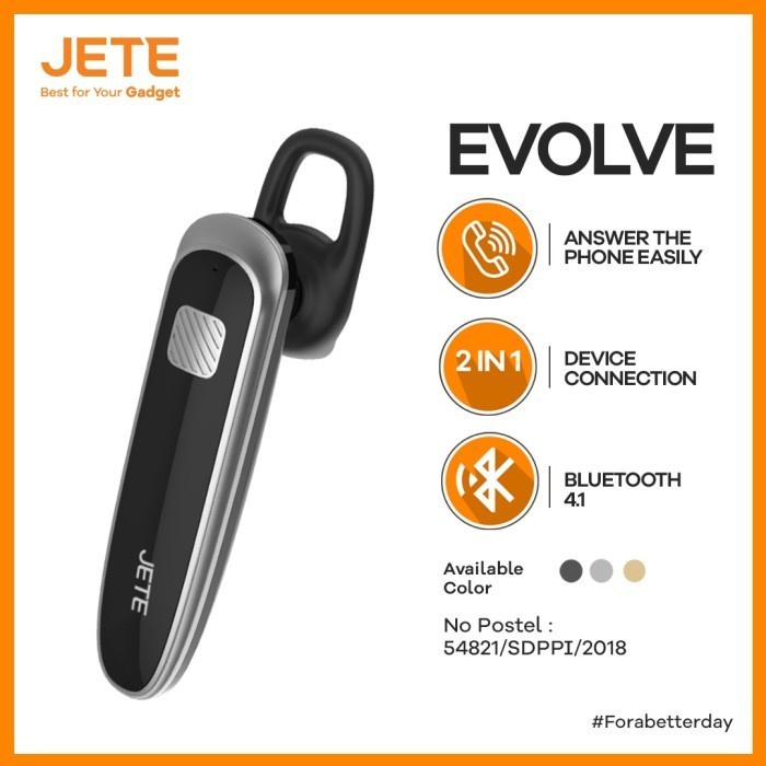 Handsfree Headset Earphone Bluetooth JETE Evolve