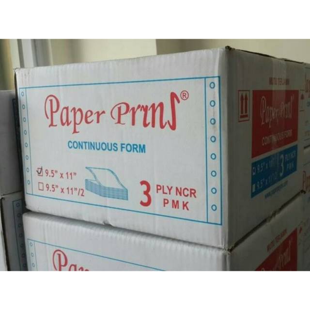 Kertas komputer continuous form 3ply rangkap 3 9.5x11&quot; paper prins