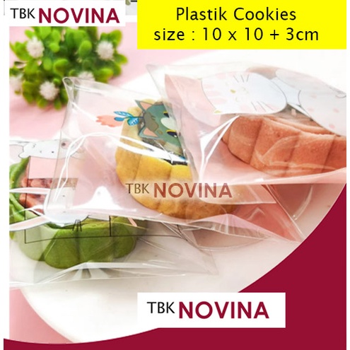 [10 PCS]  PLASTIK COOKIES BAG 10x10 / KANTONG PLASTIK OPP SEAL COOKIES BISKUIT