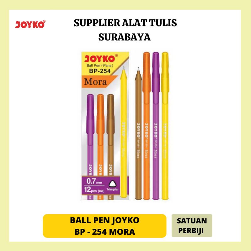 

PULPEN / BOLPOIN / BALLPOINT PENA JOYKO BP-254 MORA HITAM 0.7mm ORIGINAL 100% TERMURAH BEST SELLER