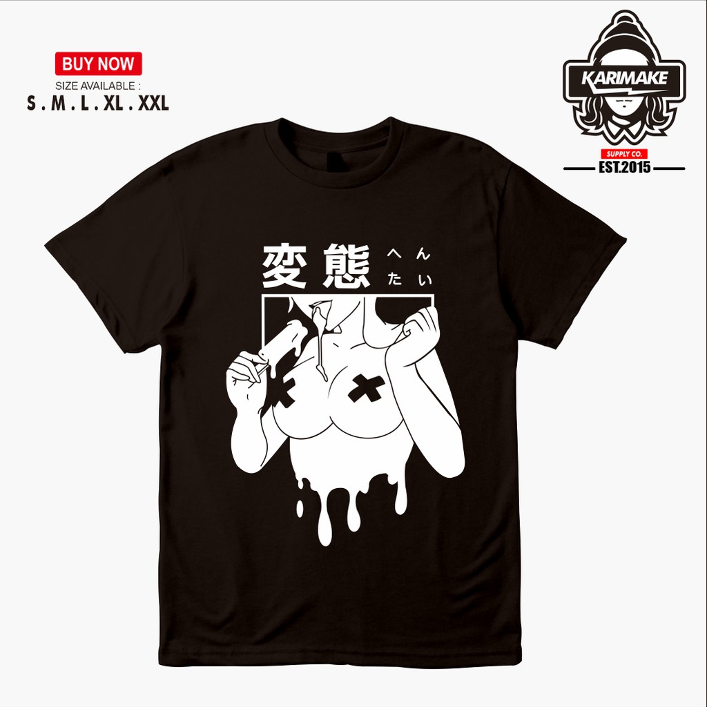 Kaos Baju Anime Jepang Hentai Ice Cream Kaos Anime