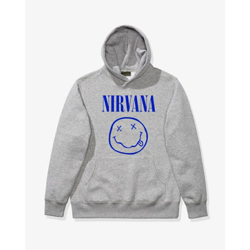 S - XXXXXL(6XL) Jaket NIRVANA Hoodie NIRVANA SMILEY FACE HNM Big Size OVERSIZE Hoodie Unisex JUMBO