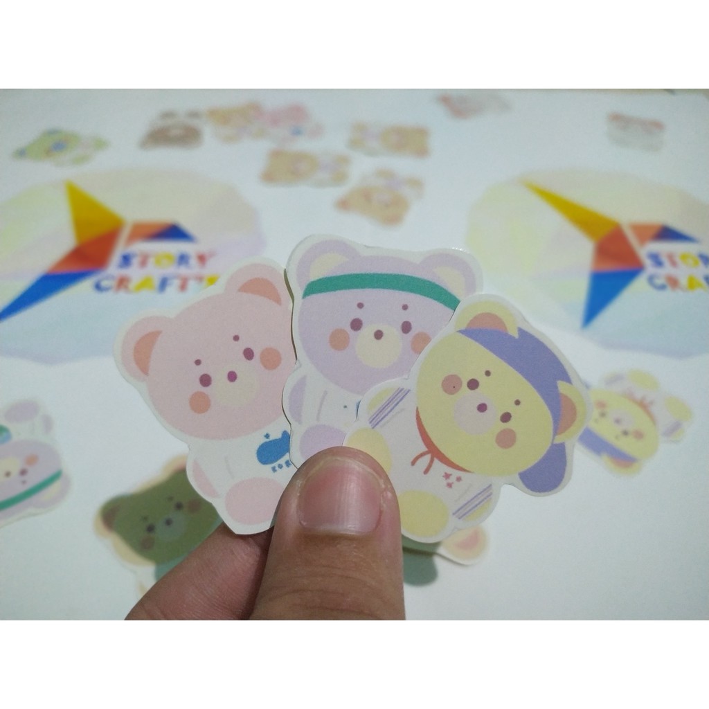 

Sticker Kartun Boneka BTS New Imut Bahan Glosy Chromo Murah