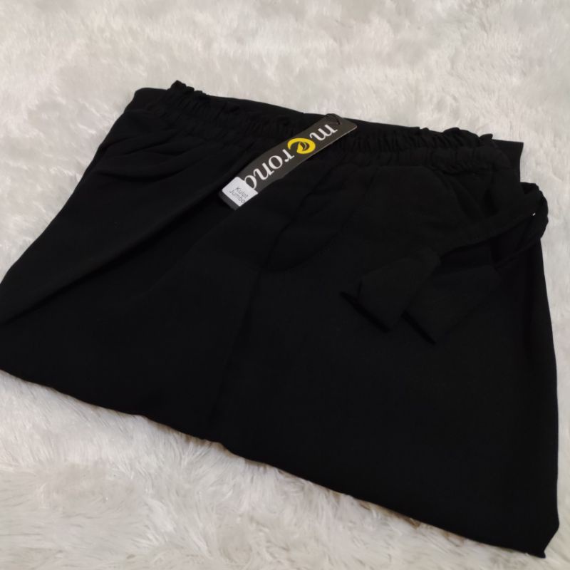 Celana Kulot Wanita Jumbo dan Standar SUPER PREMIUM Katun Supernova Bawahan Wanita Berkualitas-Black