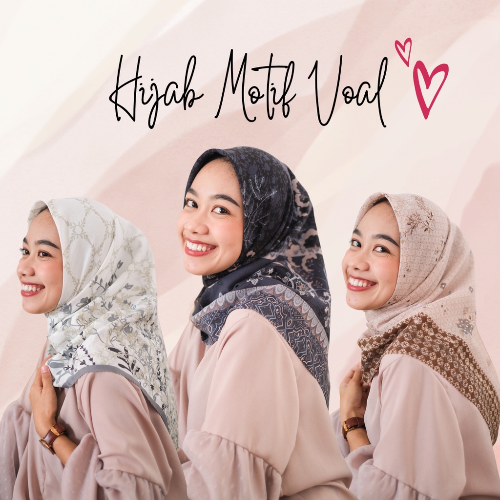 Hprojects - Hijab Voal Motif / Hijab Square Motif