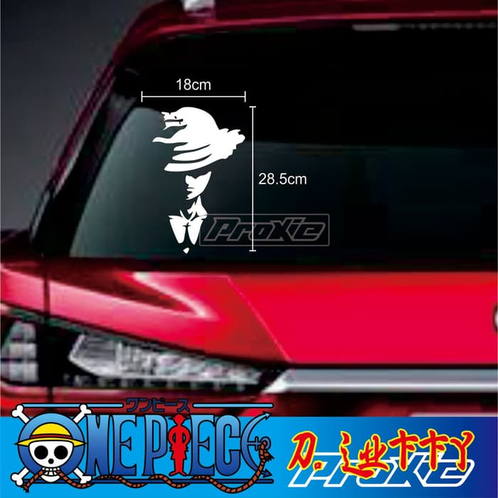 Cutting Sticker Mobil Sticker Animasi Luffy