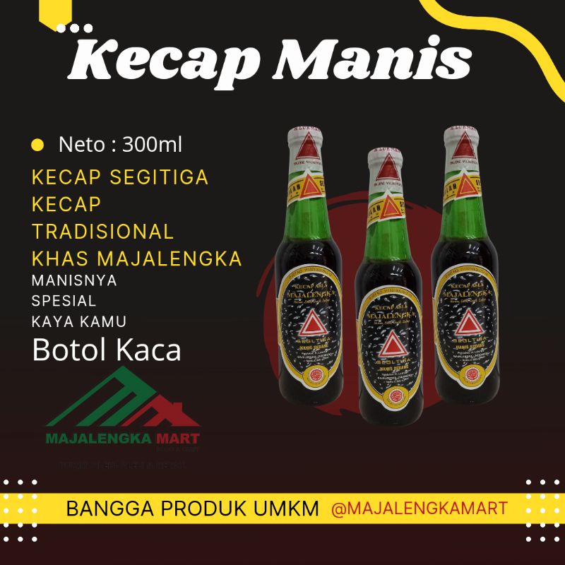 

Kecap Manis Sedang SEGITIGA 300ml Kecap Tradisional Majalengka Mart