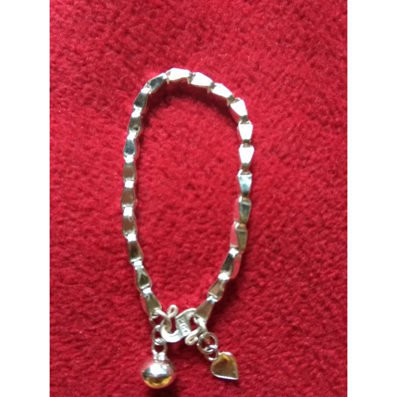 Gelang tangan padi' perak murni