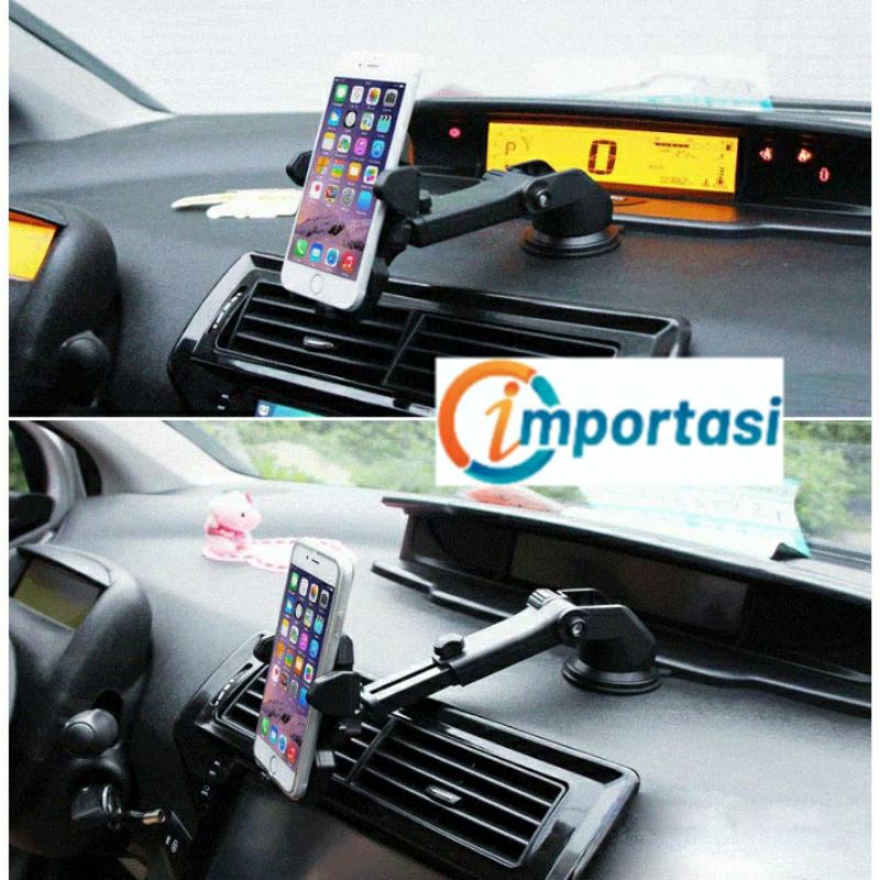 TAFFWARE Long Neck Car Phone Holder for Smartphone with Suction Cup