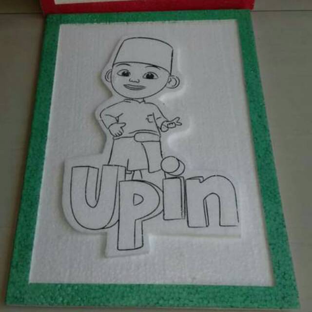 

Kanvas lukis sterofoam gambar timbul dengan lis