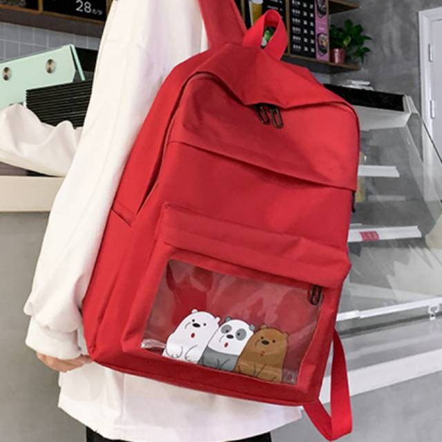 TAS RANSEL WE BARE BEARS BACKPACK ICE BEAR GRIZZLY PAN PAN MURAH