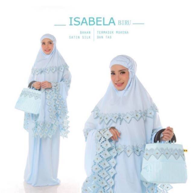 Mukena Jumbo Dewasa Satin Silk Isabela | Mukena Satin Adem | GROSIR MUKENA MURAH