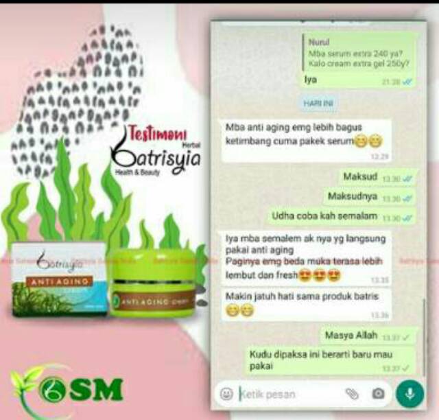 Promo Batrisyia Cream Anti Aging Cream Penunda Penuaan Shopee Indonesia