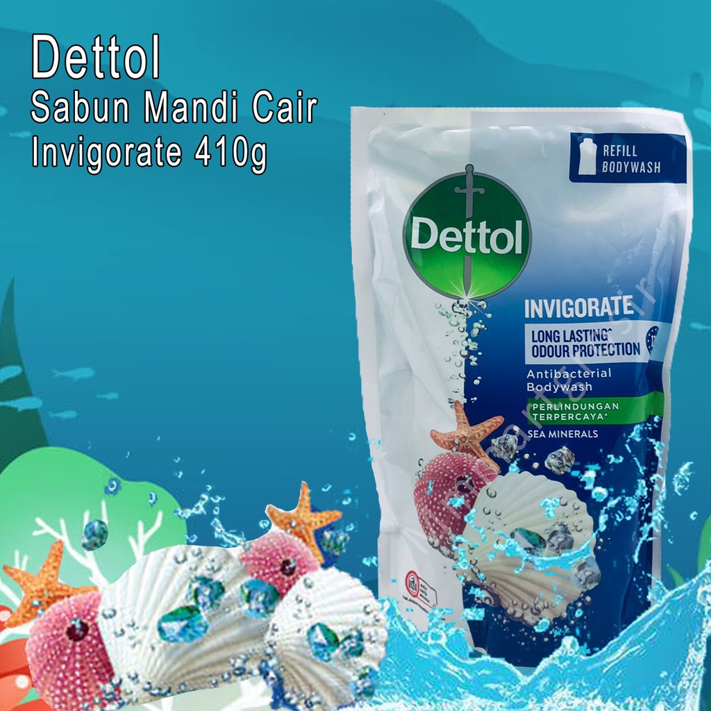 Jual Dettol BodyWash / Sabun Mandi Cair / Invigorate Refill / 410g ...