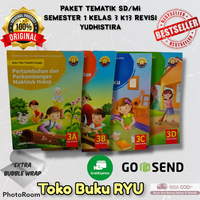 PAKET TEMATIK KELAS 3 SD K13 YUDHISTIRA