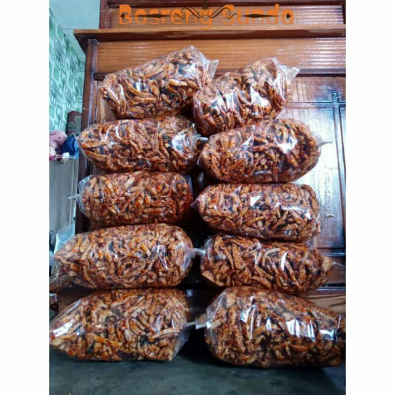 Basreng daun jeruk extra pedas isi 1kg