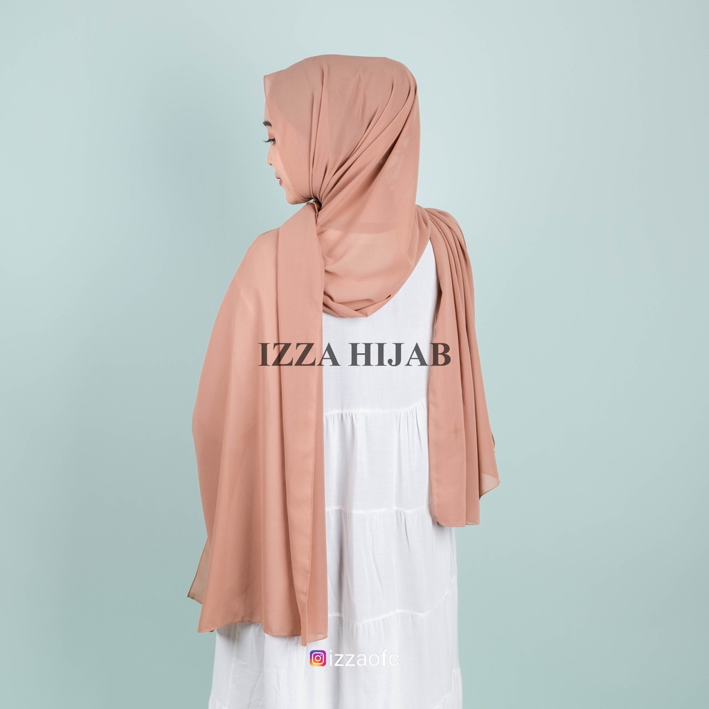 -/+(175cm x 75 cm) JILBAB HIJAB PASHMINA DIAMOND POLOS /PASHMINA SABYAN-Moca size 175x75