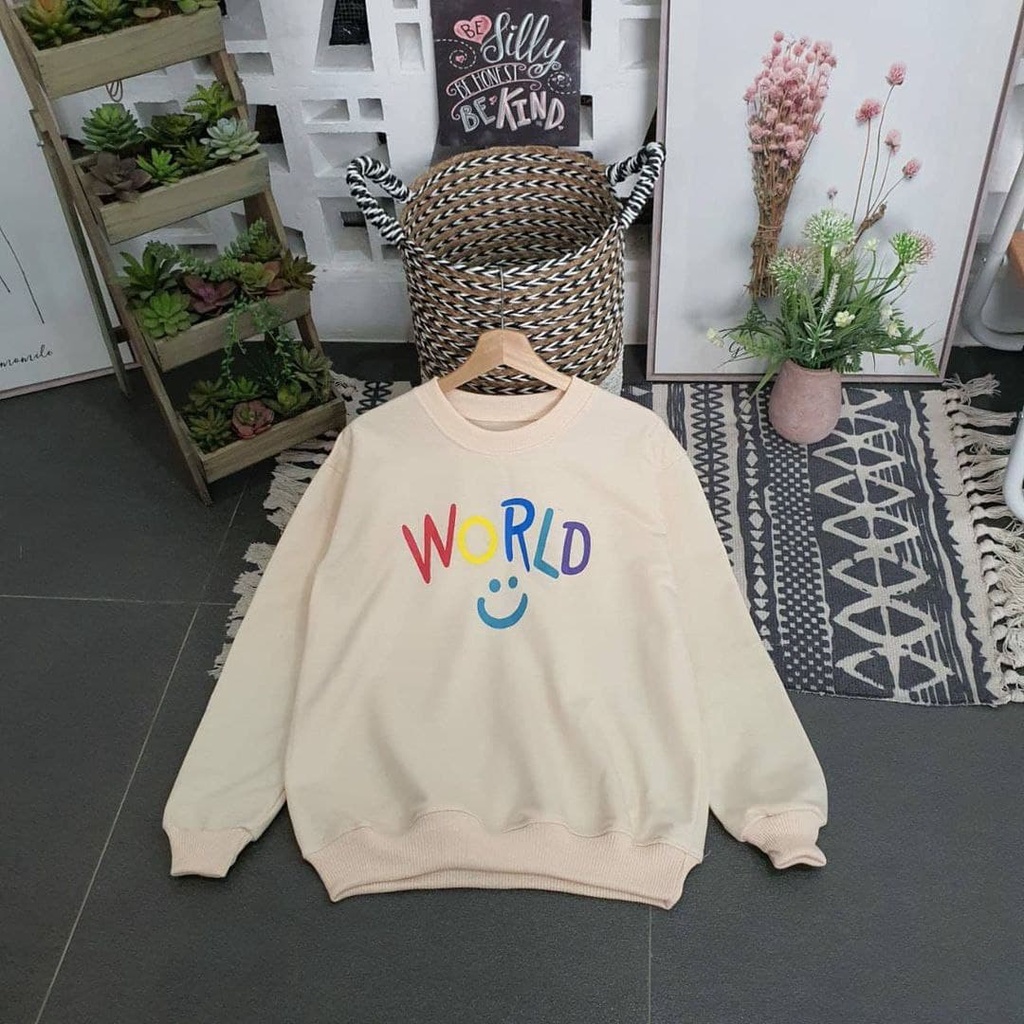 Nara Grosir - World Smile Sweater | Fashion Terkini | Sweater Termurah