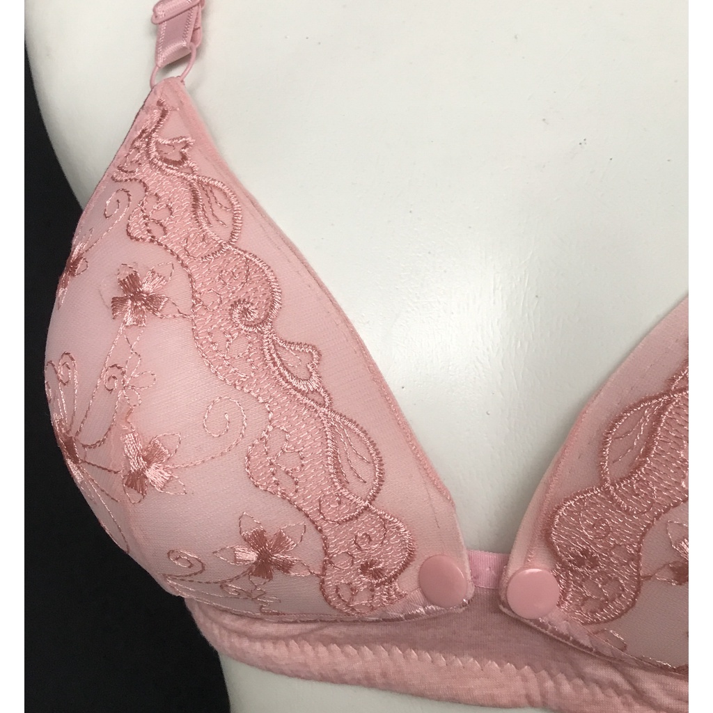 BAYIe - BH / Bra Ibu Menyusui Netek/ Nursing BRA YSK 598 Motif BROKLAT Dengan Busa Tanpa Kawat Kait 3