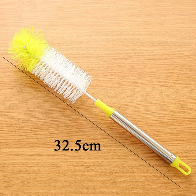 Household Color Bendable Long Handle Cup Washing Brush / Hangable Glass Bottle Cleaning Brush