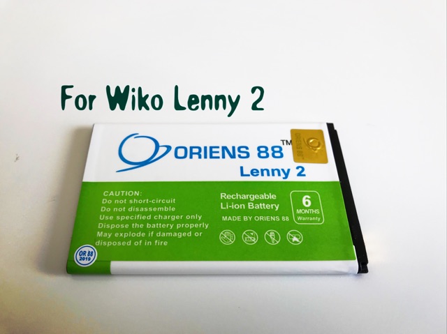 (P) Baterai batre battery Wiko Lenny 2 double power/IC oriens88