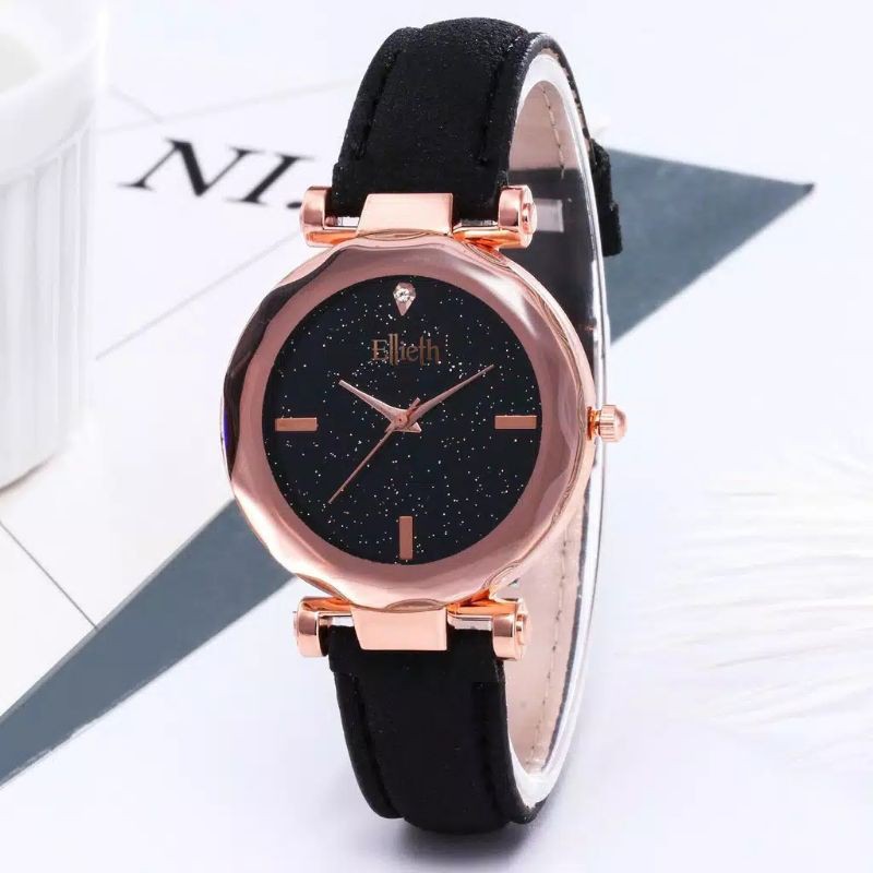 Medan termurah So beautifull Jam tangan wanita import tali bludru Ellieth