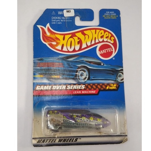 Diecast Hot Wheels LEAN MACHINE Ungu Game Over Series HW Hotwheels #1 of 4 cars Limited Old Card