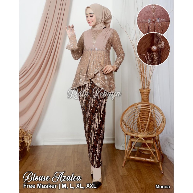PROMO BLOUS AZALEA RATU KEBAYA/TUNIK PESTA KONDANGAN SUPER MEWAH/TUNIK PESTA TERBARU 2021/TUNIK KOND