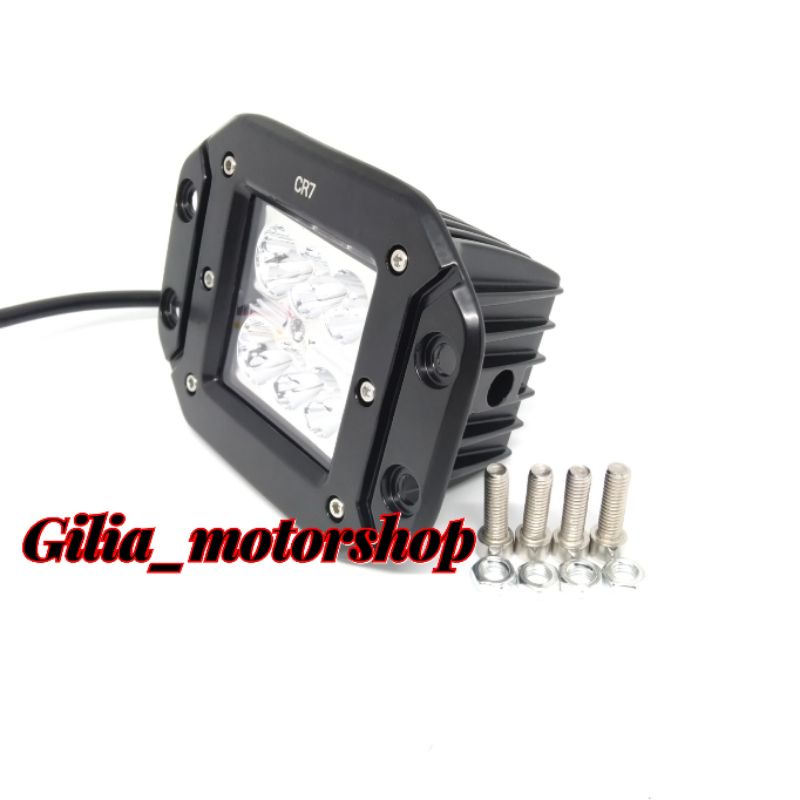 Lampu Tembak  Motor  6 LED 2 Mode Diam dan kedip Cepat Nyala Terang