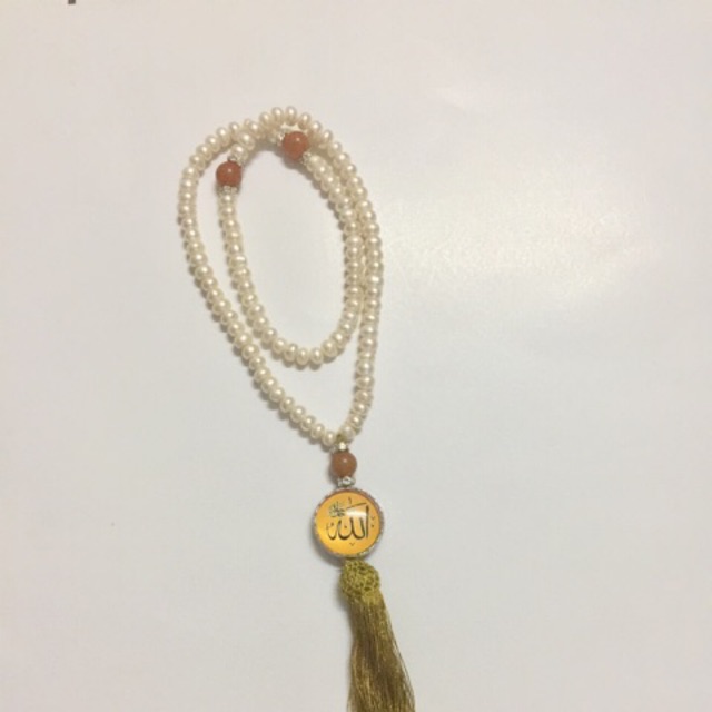 Tasbih Mutiara Air Tawar dengan bandol#Allah#(99)