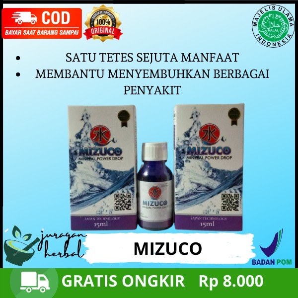MIZUCO MINERAL ALKALINE DROP ORIGINAL @ 15ML / Obat Tetes Serbaguna diabetes, kanker, asam urat, Dll