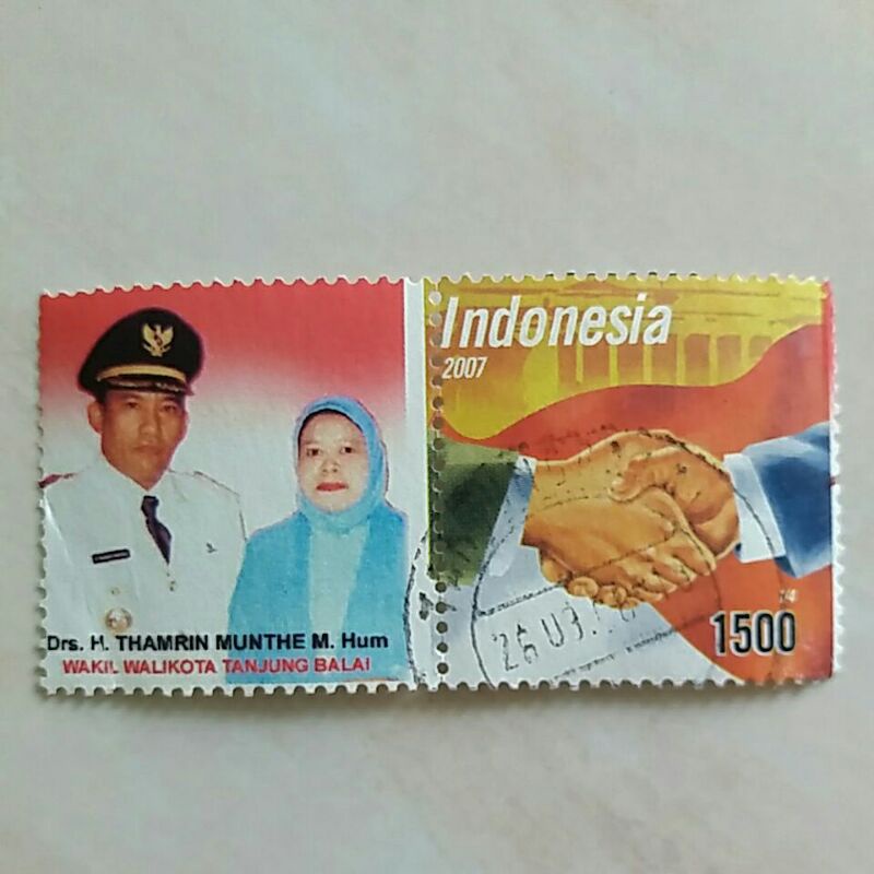 

(AB) Perangko Prisma Jabat Tangan Seri 2 - Wakil Walikota Tanjung Balai 2007 Used
