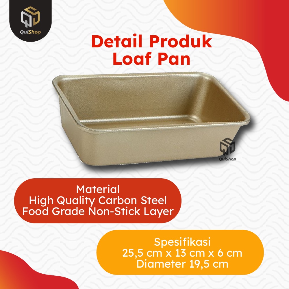 Loaf Pan Loyang Kue Large Besar Roti Teflon Brownies Baking Alat Pemanggang Peralatan Dapur Premium Termurah