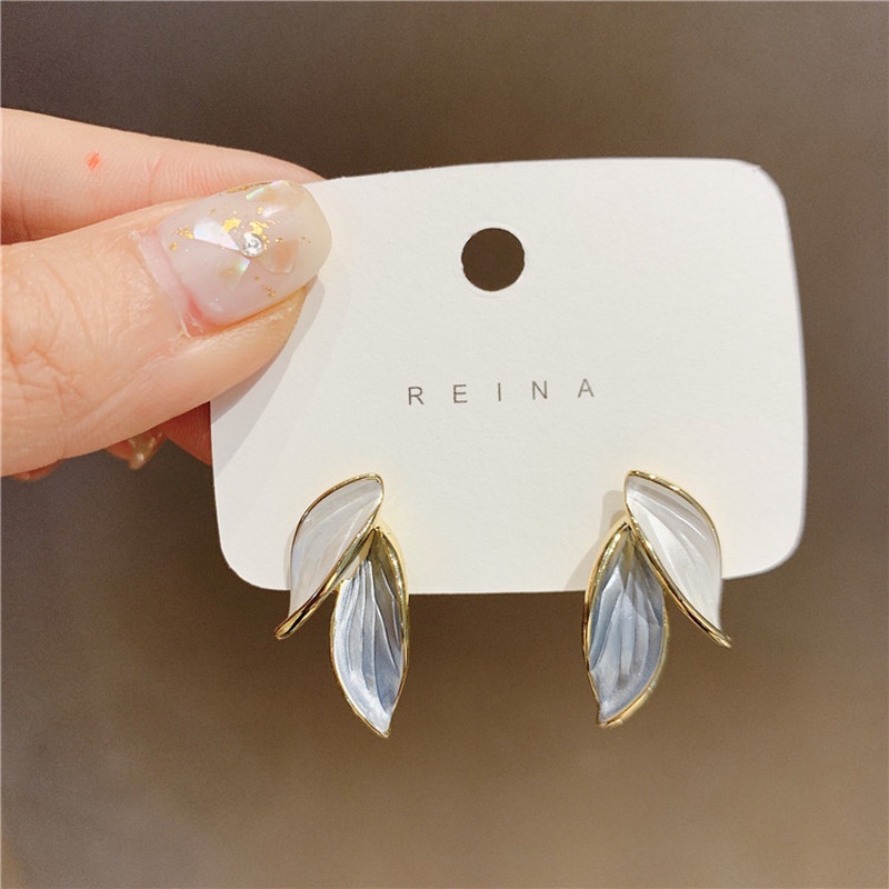 Anting Tusuk Sterling Silver 925 Model Daun Pohon Untuk Wanita