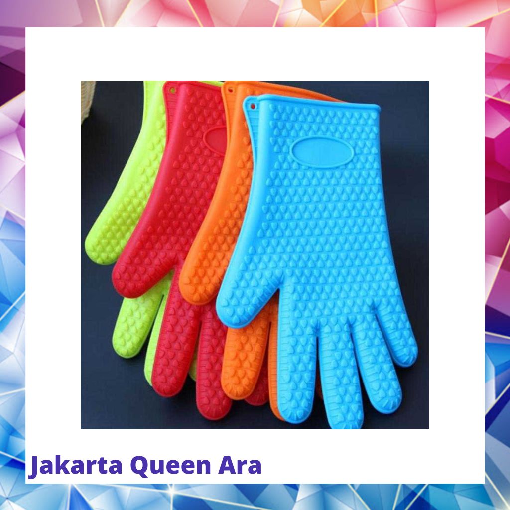 Sarung Tangan Silikon Anti Panas Heat Resistance Kitchen Glove 1 Pc