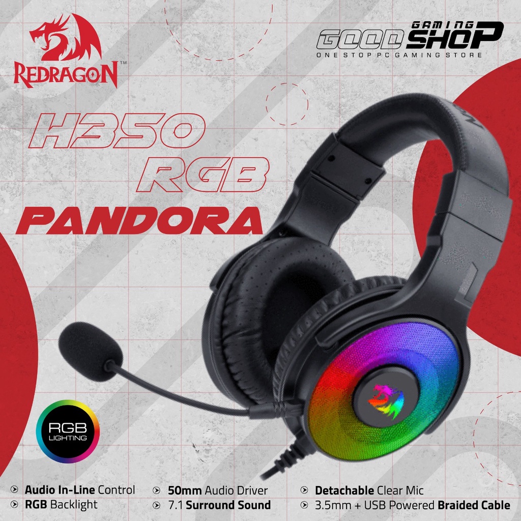 Redragon PANDORA H350 RGB 7.1 Surround USB RGB - Gaming Headset