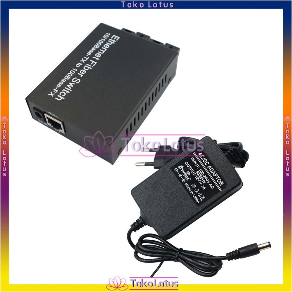 [Bisa Bayar COD] Konverter Saja / Fullset 2F1E - CM2F1E -POE MEDIA CONVERTER 10/100 20KM SC - Media Konverter Fiber Optik