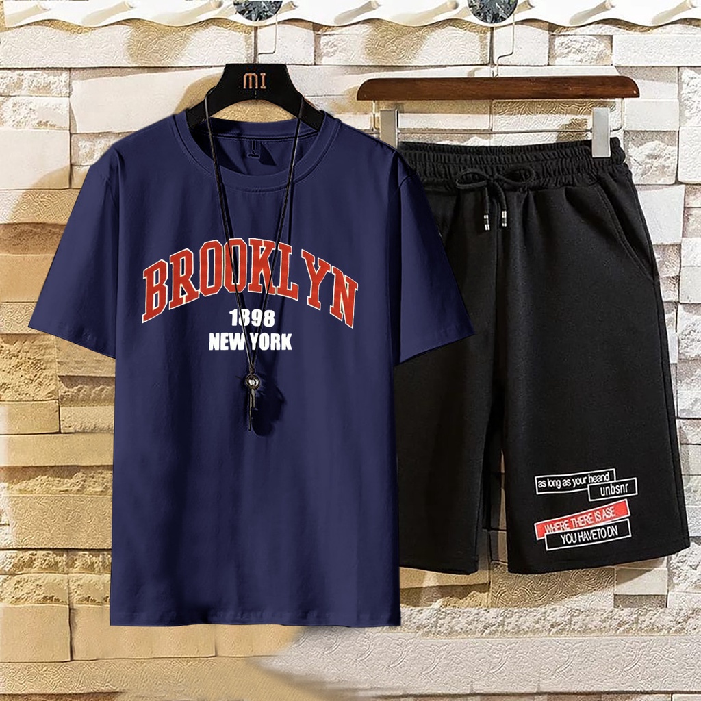 SETELAN size M|L,XL fashion bandung pakaian set pria setelan brooklyn-animos