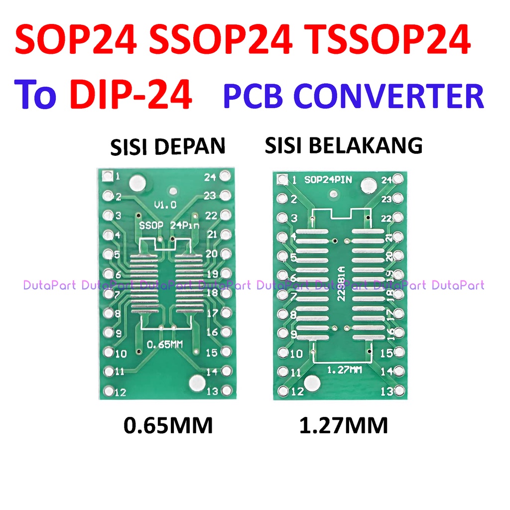 PCB Board SMD SOP24 SSOP24 TSSOP24 To DIP24 DIP 24 Adapter Converter