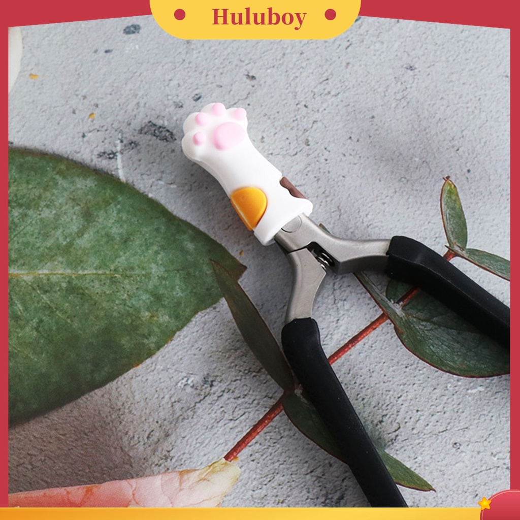 Huluboy Huluboy♡ Cover Pelindung Pinset Bentuk Kucing Bahan Silikon Untuk Manicure