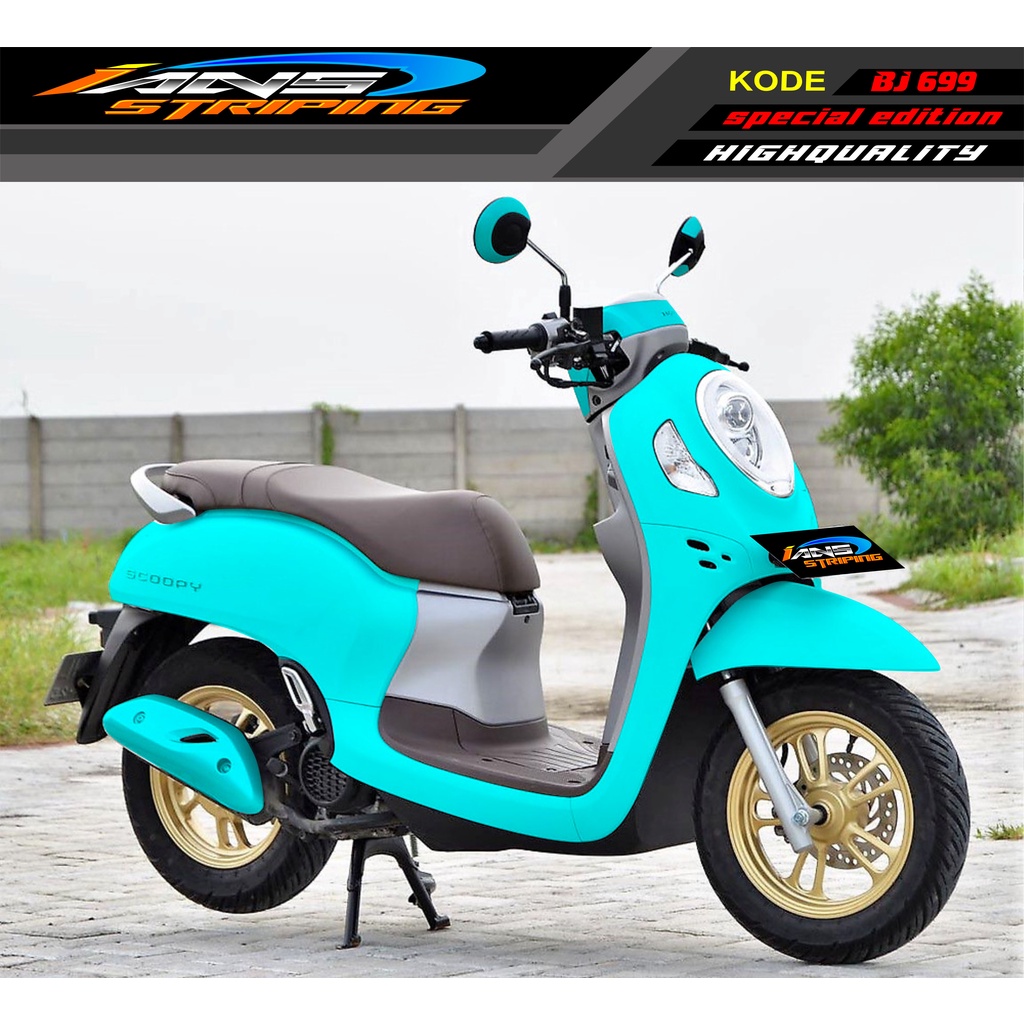 DECAL STIKER HONDA SCOOPY FULL BODY TERBARU / STICKER VARIASI SCOOPY FULL WARNA UNGU / STICKER TERMURAH