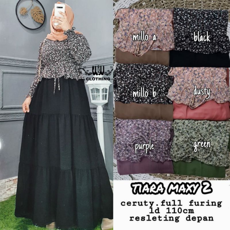 [[ BISA COD ]] TIDAK ORI UANG KEMBALI - ORI W&W CLOTHING - TIARA MAXY 2 |  ORI W&W CLOTHING