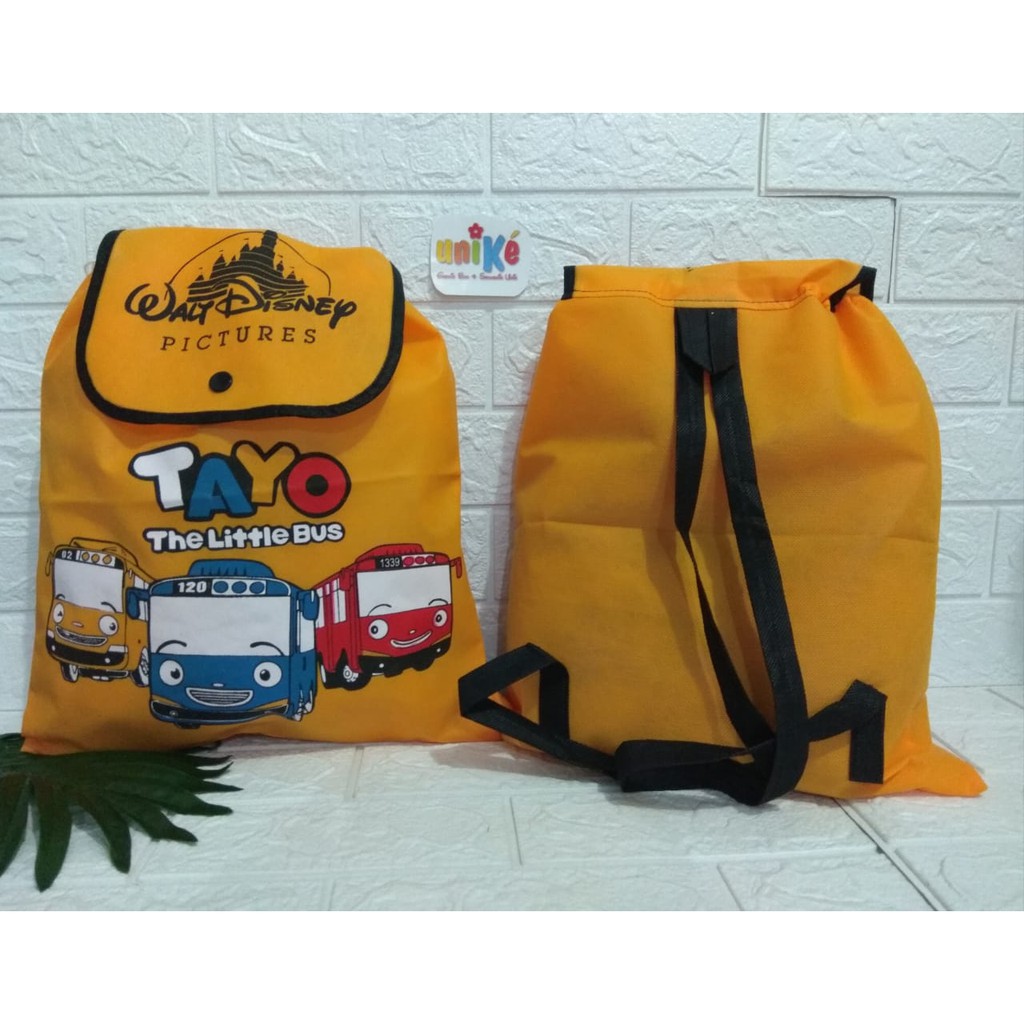  TAS  Kain  Spunbond RANSEL KANCING Goodie bag bingkisan 