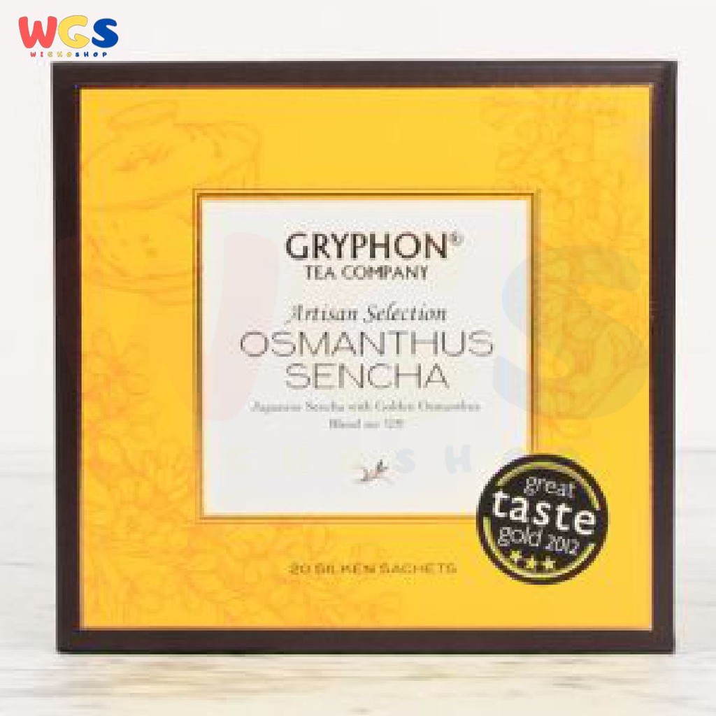 Gryphon Tea Bag Osmanthus Japanese Sencha with Golden Osmanthus 20 Sachets / Box