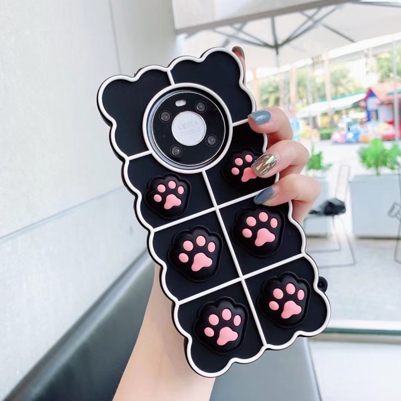 CAT PAW POP IT UP CASE OPPO RENO 2 3 4 5 6 PRO