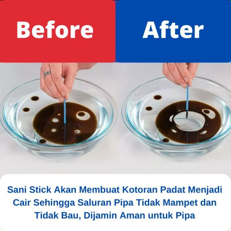 Sani stick drain pembersih pewangi wastafel memperlancar saluran air SANI STICK Pelancar dan Pewangi Saluran Air